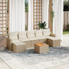 8-dijelni set vrtnih sofa od poliratana s jastucima bež 3256583