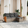 4-dijelni set vrtnih sofa od poliratana s jastucima sivi 3265708