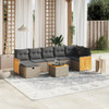 8-dijelni set vrtnih sofa od poliratana s jastucima sivi 3265757