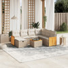 8-dijelni set vrtnih sofa od poliratana s jastucima bež 3265769