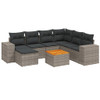 8-dijelni set vrtnih sofa od poliratana s jastucima sivi 3225563
