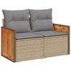 5-dijelni vrtni set sofa s jastucima bež od poliratana 3227655