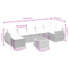 8-dijelni set vrtnih sofa s jastucima bež od poliratana 3265070