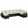 8-dijelni set vrtnih sofa od poliratana s jastucima crni 3264202