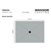 Madison suncobran Patmos Luxe pravokutni 210 x 140 cm zeleni 423696