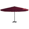Vrtni suncobran s aluminijskom šipkom 500 cm bordo  44476