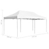 Profesionalni sklopivi šator za zabave 6 x 3 m bijeli 45505
