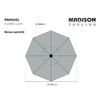 Madison suncobran Flores Luxe 300 cm okrugli boja cigle 423701