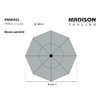 Madison suncobran Paros II Luxe 300 cm smeđe-sivi 434707