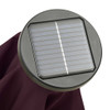 Suncobran s LED svjetlima bordo 200 x 211 cm aluminijski 313561
