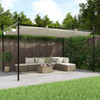 Pergola s pomičnim krovom krem 395 x 292 x 230 cm 360117