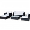 Vrtni Sofa Set 17 Kom Poli Ratan Crni