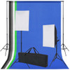 Oprema za Foto Studio: 5 Raznobojnih Pozadina i 2 Softboxa n.p