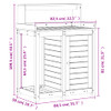 Stol za sadnju s policama 82,5 x 50 x 109,5 cm od borovine n.p