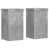 Stalci za biljke 2 kom siva boja betona 10 x 10 x 18 cm drveni n.p
