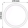 Avide Plafonjera LED, 12W, 950 lm, 4000K, IP20 - ACSMNW-R-12W-ALU