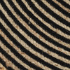 Ručno rađeni tepih od jute sa spiralnim uzorkom crni 150 cm
