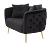 Sofa Bucarest Crni Cm 127x74x71