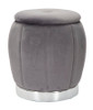 Puff/Sprema Paris Grigio/Srebrni Cm Ø 43x43