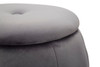 Puff/Sprema Paris Grigio/Srebrni Cm Ø 43x43