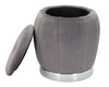 Puff/Sprema Paris Grigio/Srebrni Cm Ø 43x43