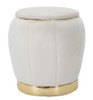 Taburet/Sprema Paris Crema/Zlato Cm Ø 43x43
