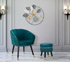 Taburet Paris Teal/Gold Cm Ø 35x40,5