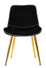 Stolica Paris Nera/Gold Set 2kom Cm 51x59x79