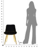 Stolica Paris Nera/Gold Set 2kom Cm 51x59x79