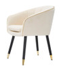 Fotelja Paris Crema/Gold Cm 62x58x78