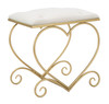 Taburet Srce Crema Cm 50x37,5x51,5