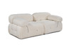 Sofa s 2 sjedala Dvosjed Bubble (L1-1R) - krem