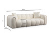Sofa s 3 sjedala Puffy 3 - Bijela