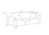Sofa s 3 sjedala Noya lan - krem