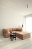 Kutna sofa na razvlačenje Kutak - Smeđi - v1