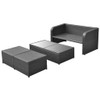 Vrtni Sofa Set 9 Kom Crni Poli Ratan