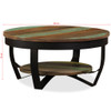 Stolić za kavu od masivnog obnovljenog drva 65 x 32 cm