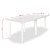 Vrtni stol od plastike bijeli 210 x 96 x 72 cm