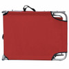 Sklopiva ležaljka za sunčanje s baldahinom čelik i tkanina crvena
