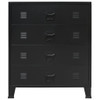 Ladičar od metala u industrijskom stilu 78 x 40 x 93 cm crni