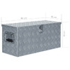 Aluminijska kutija 80 x 30 x 35 cm srebrna