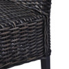 Blagovaonske stolice od kubu ratana i drva manga 6 kom crne