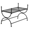 Klupa u starinskom stilu metalna 83 x 42 x 55 cm crna