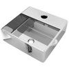 Umivaonik s otvorom za slavinu 38x30x11,5 cm keramički srebrni