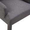 Blagovaonska stolica od tkanine s naslonima za ruke tamnosiva