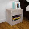 242546 Nightstand 2 pcs with Drawer Oak Colour