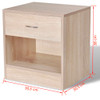 242546 Nightstand 2 pcs with Drawer Oak Colour