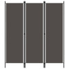 Sobna pregrada s 3 panela antracit 150 x 180 cm