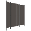 Sobna pregrada s 4 panela antracit 200 x 180 cm