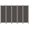 Sobna pregrada s 5 panela antracit 250 x 180 cm
